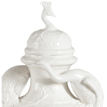 Peacock Ceramic Urn