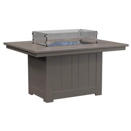 48" x 34" Chat-Height Fire Table