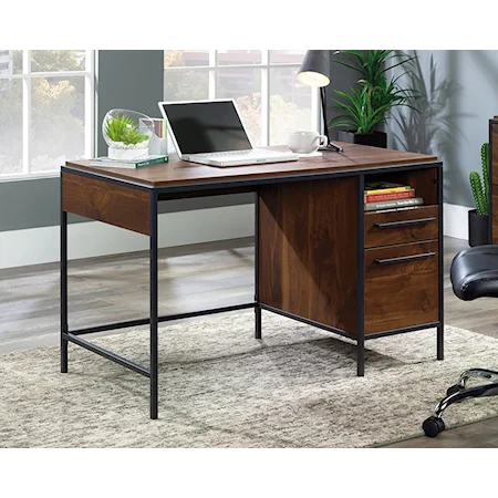 Mid-Century Modern Single Pedestal Desk with File Drawer