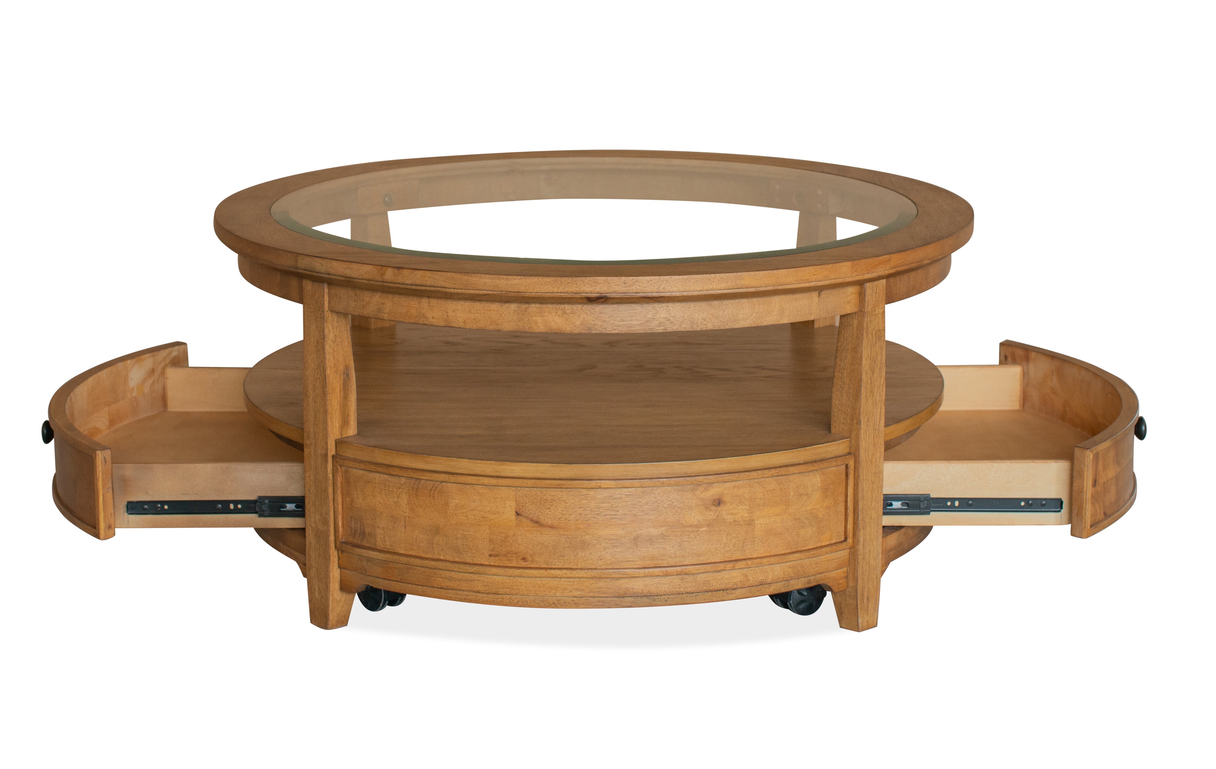 2-Drawer Round Cocktail Table