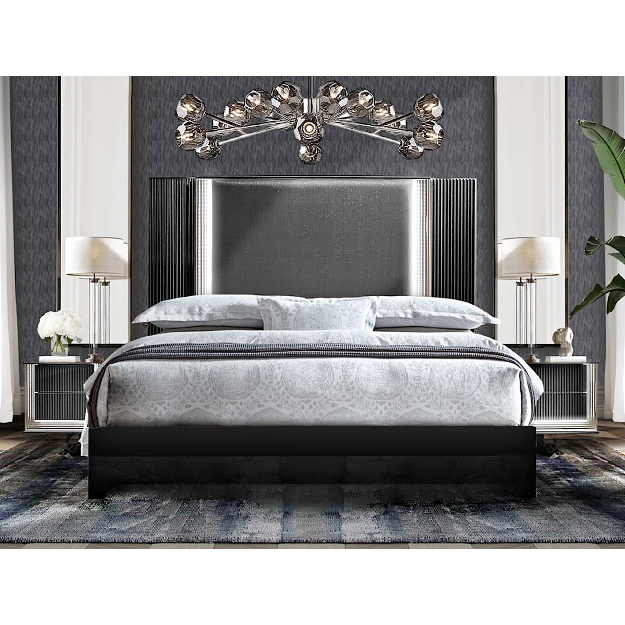 Global Furniture Aspen Queen Panel Bed