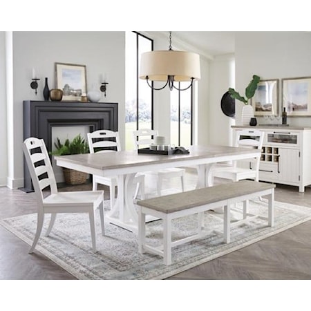 Cottage-Style 6-Piece Dining Set