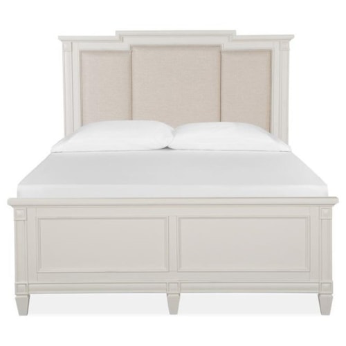 Cottage Queen Upholstered Panel Bed