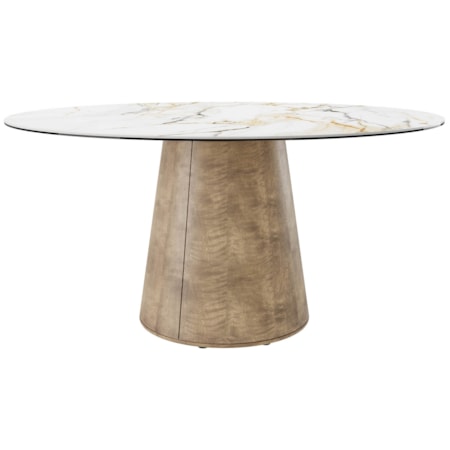 60" Rd. Porcelain-Top Pedestal Dining Table