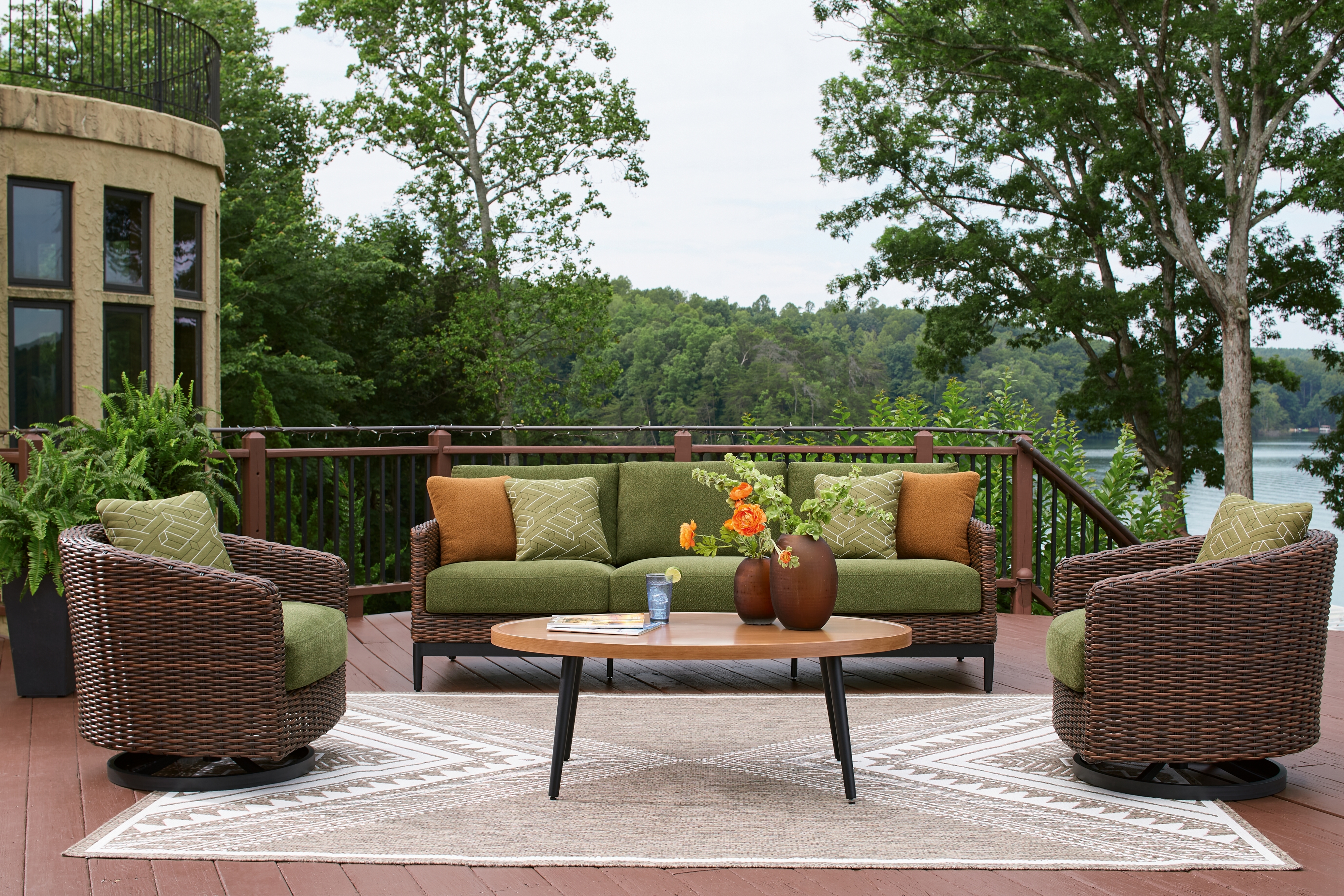 Signature Design by Ashley Horizon Hall Outdoor Conversation Sets/Outdoor Chat Sets
