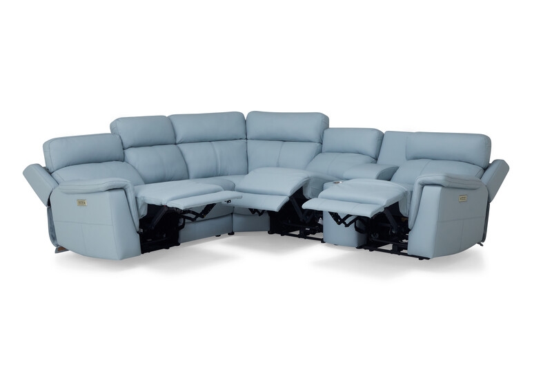 4-Seat Curve Henry Reclining Sectional