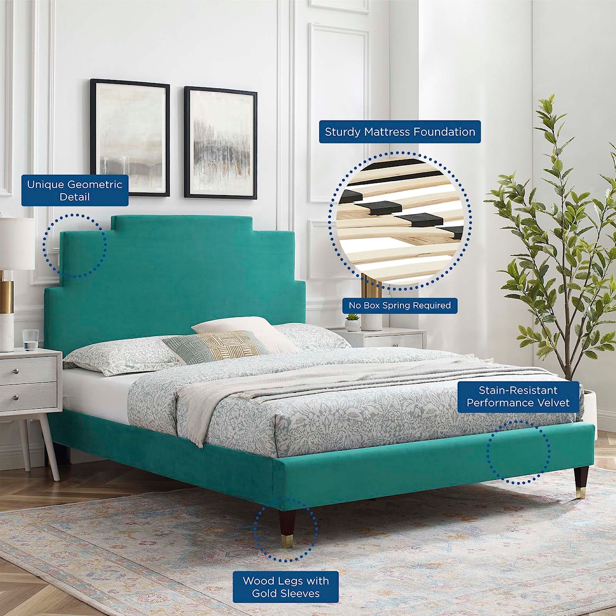 Modway Lindsey Full Platform Bed