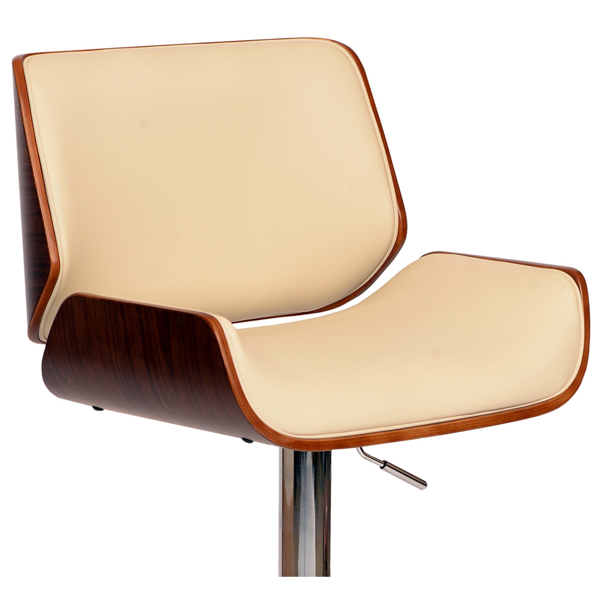 Armen Living London Adjustable Upholstered Swivel Bar Stool