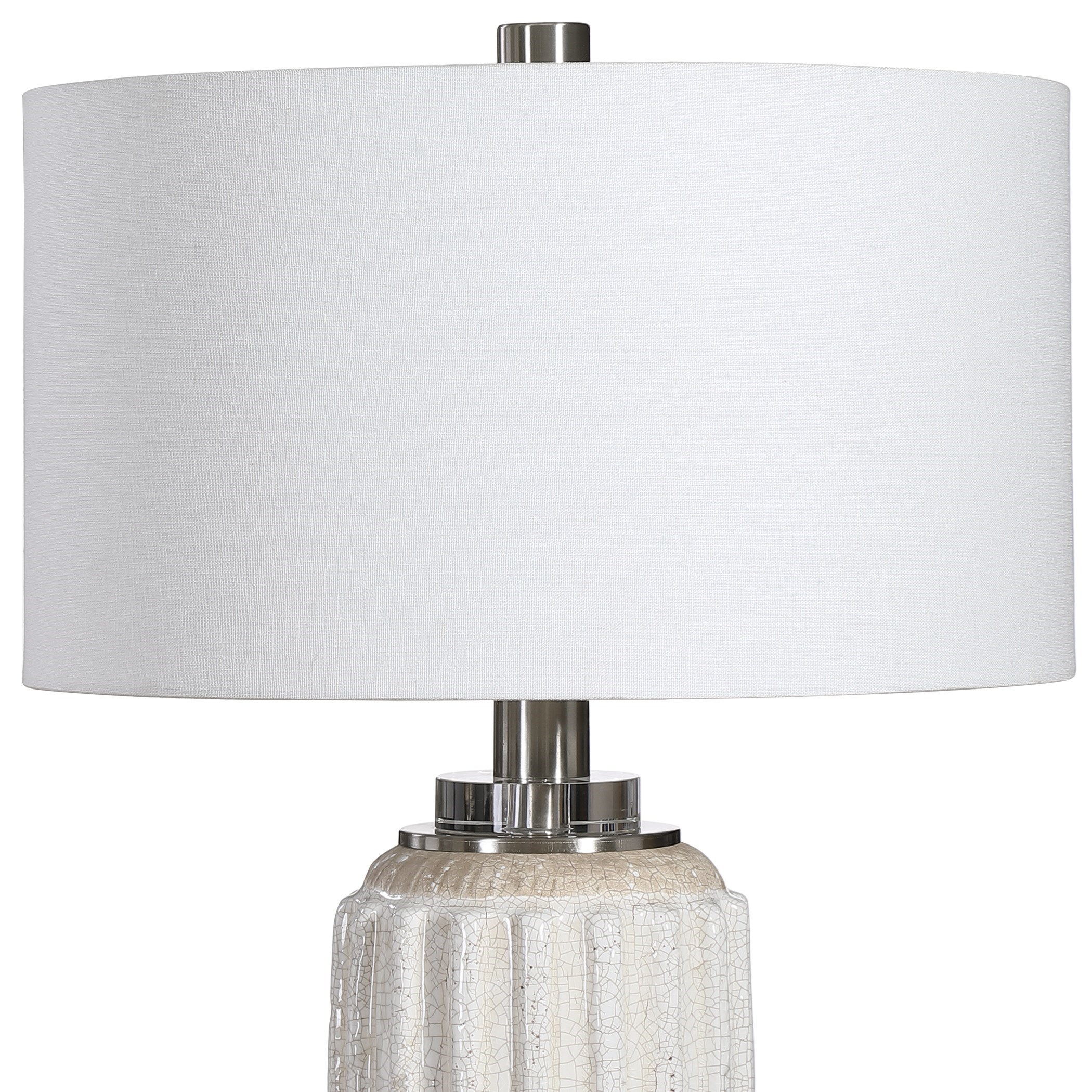 Uttermost Table Lamps Azariah White Crackle Table Lamp