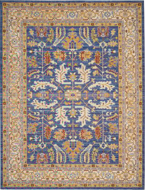 9'6" x 12'8" Denim Blue Rectangle Rug