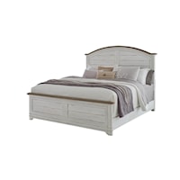 Rustic King Arched Panel Bed