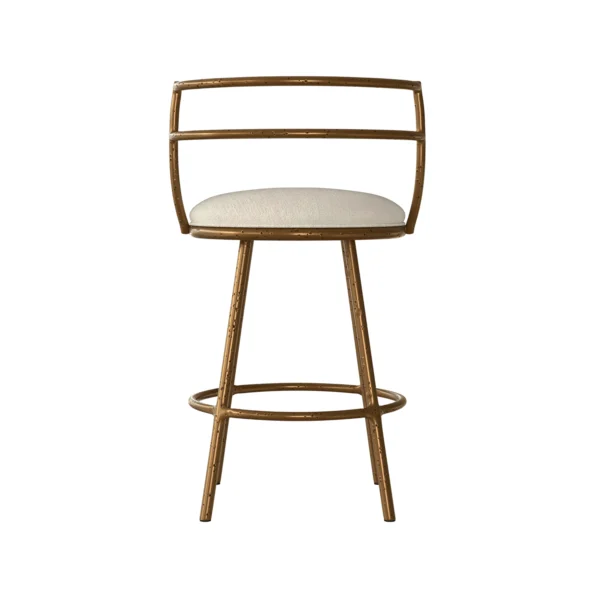Swivel Bar Stool with Hammered Finish