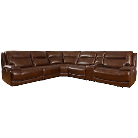 Leather Power Sectional