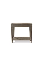 Riverside Furniture Dara II Rectangle End Table with Mirrored Accents