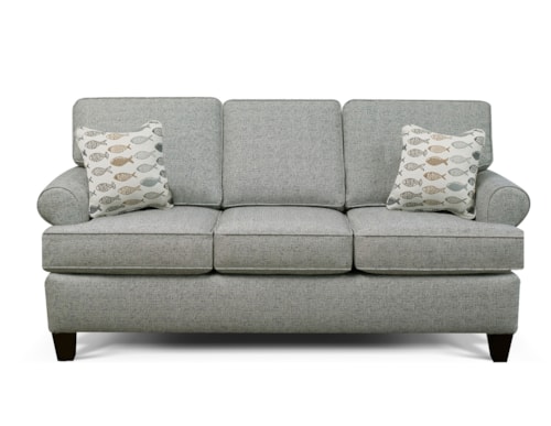 Casual Sofa with Rolled Arms