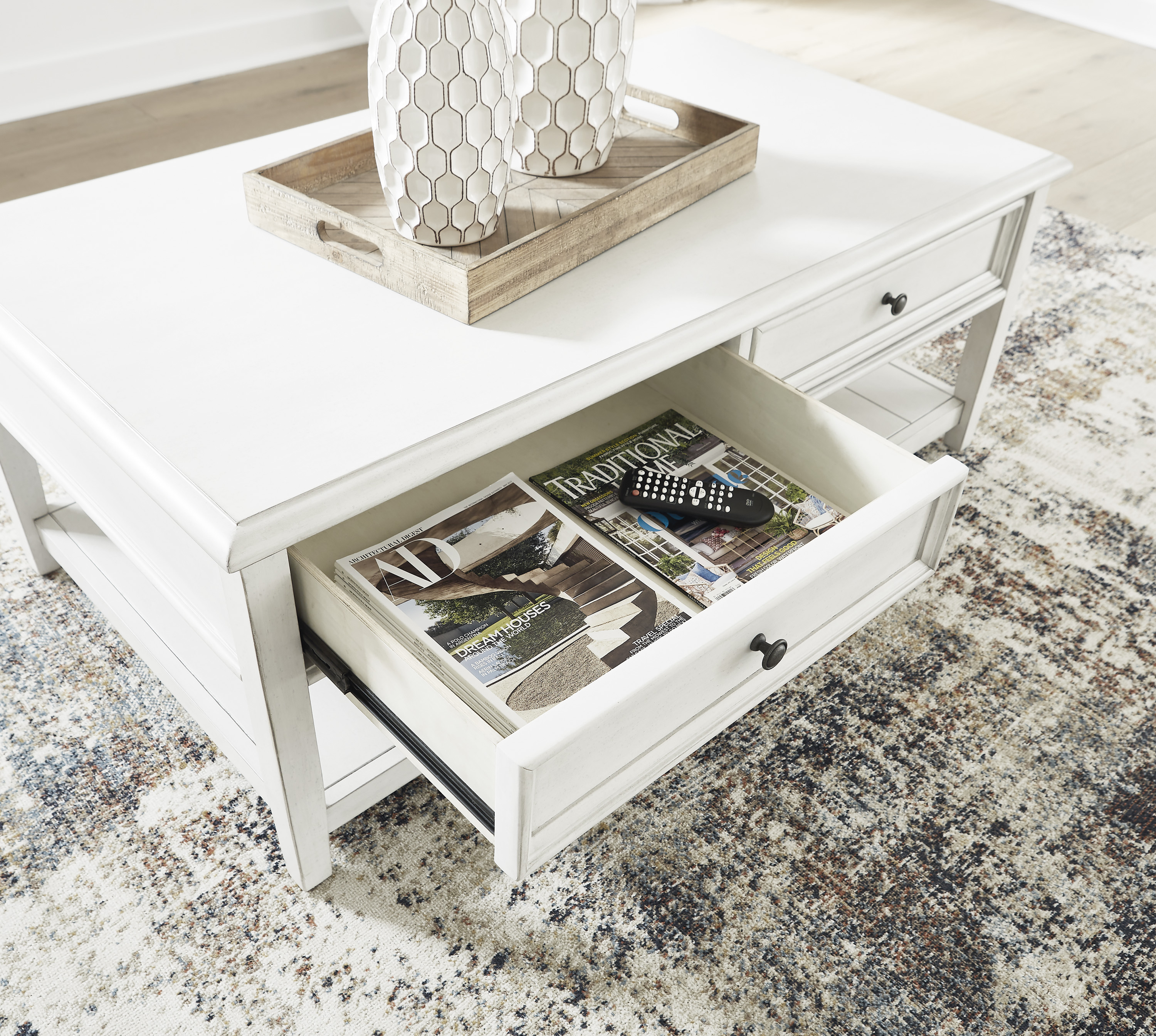 Ashley Signature Design Kanwyn T9371 Coffee Table with 2 Drawers and 1