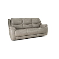 Transitional Double Reclining Zero Gravity Power Sofa