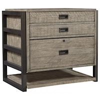 Rustic File Cabinet with Locking Storage