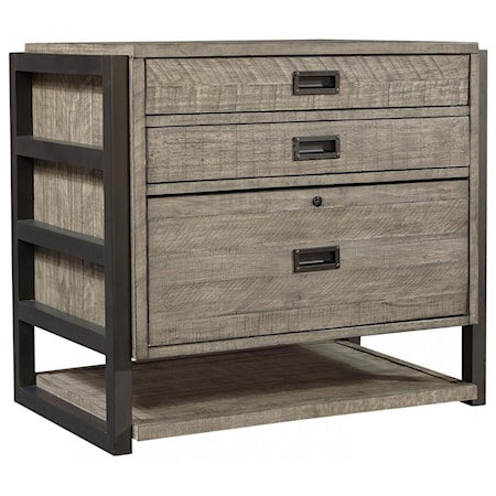 Rustic File Cabinet with Locking Storage