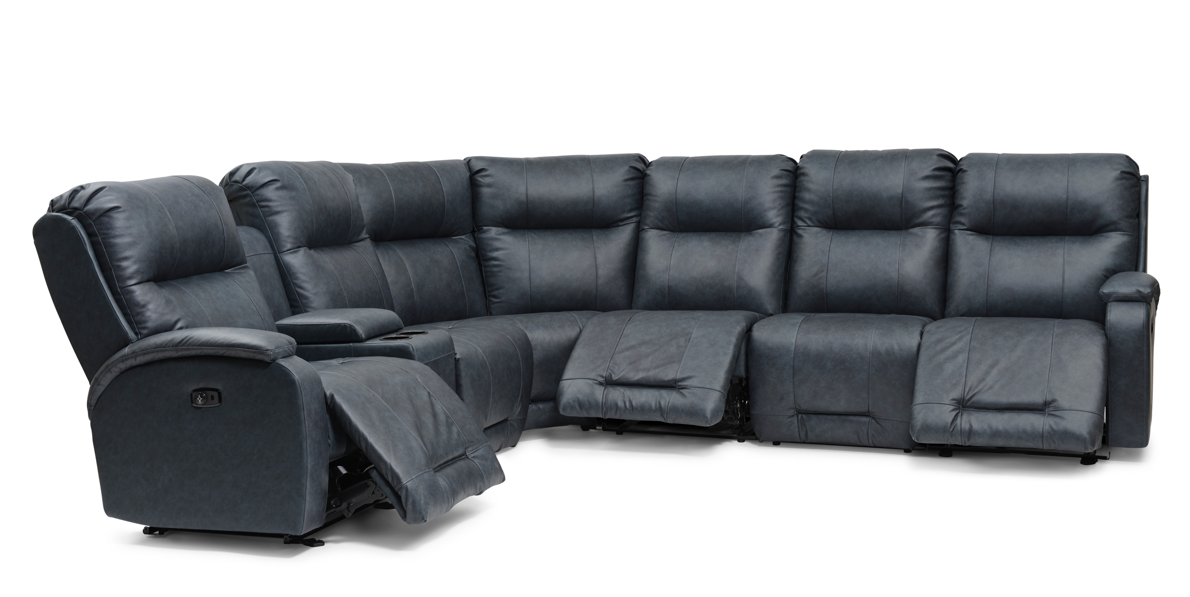 Best Home Furnishings Maverly 7-Piece Pwr Reclining Sectional w/ Pwr HR