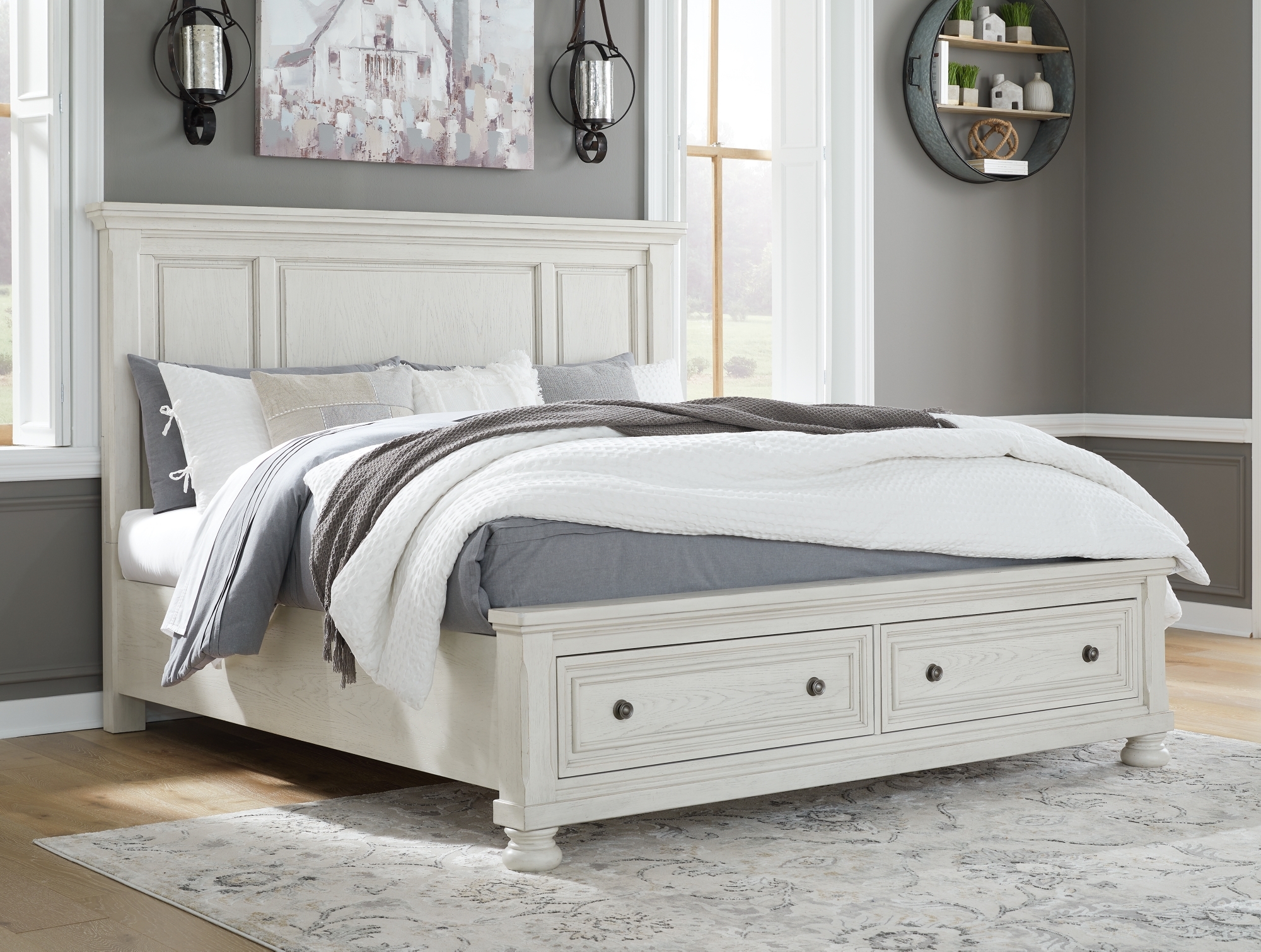 Queen Panel Storage Bed