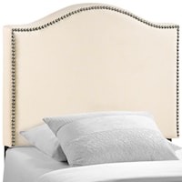 Twin Nailhead Upholstered Headboard