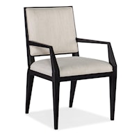 Casual Upholstered Arm Chair with Welt Trim