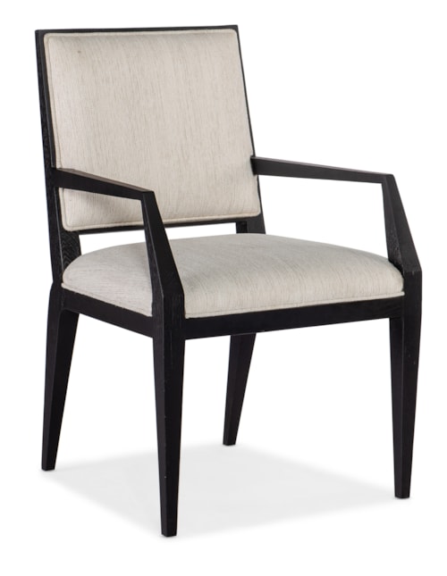 Casual Upholstered Arm Chair with Welt Trim