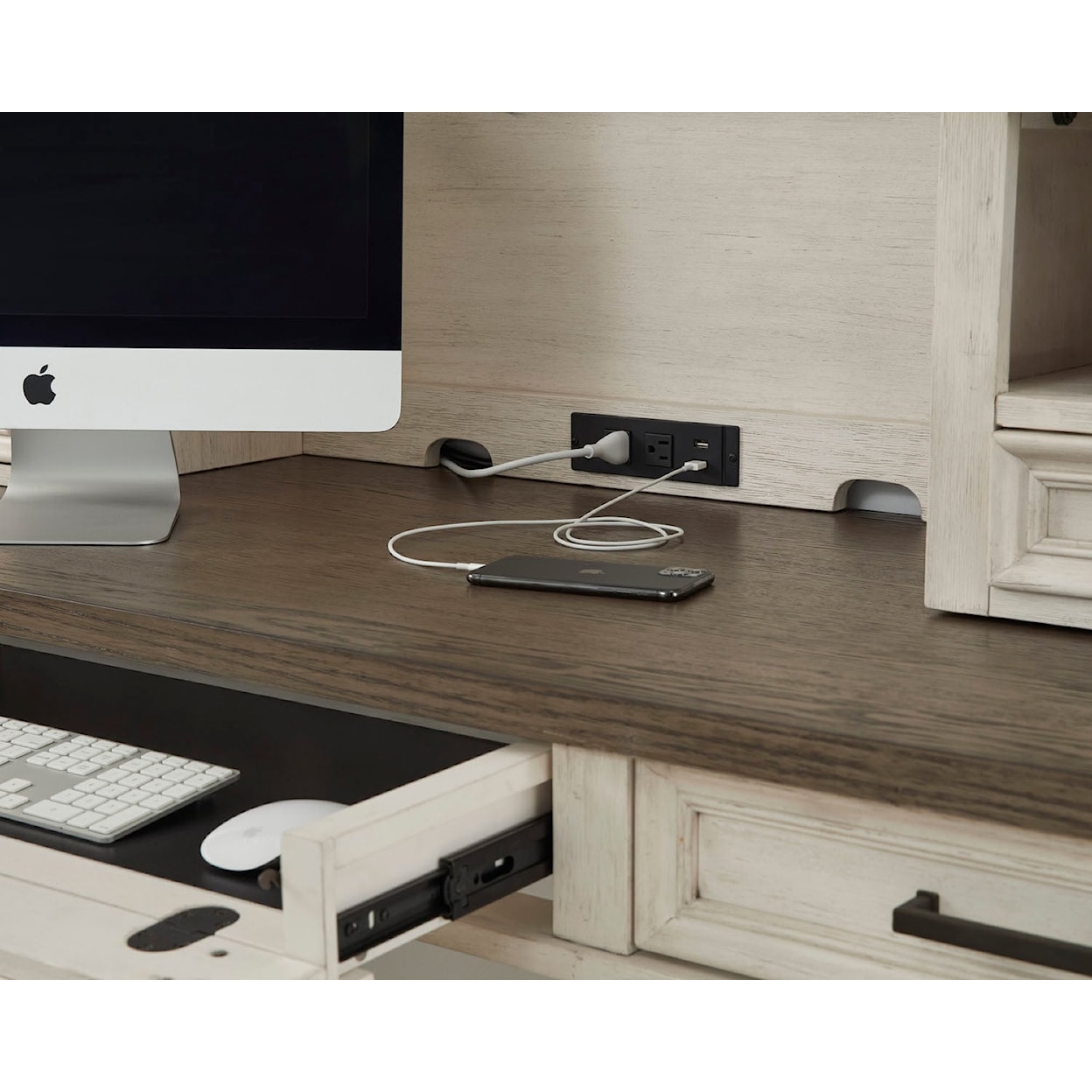 Aspenhome Caraway Pedestal Desk and Return