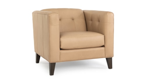 Transitional Stationary Accent Chair with Button Tufting