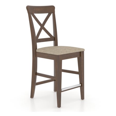 Cross-Back Counter Stool