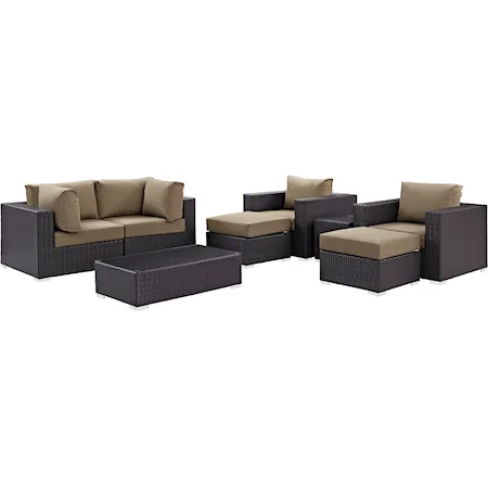 Outdoor 8 Piece Sectional Set