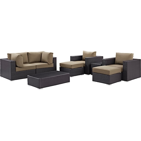 Outdoor 8 Piece Sectional Set