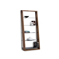 Contemporary Leaning Shelf wit Glass Shelves