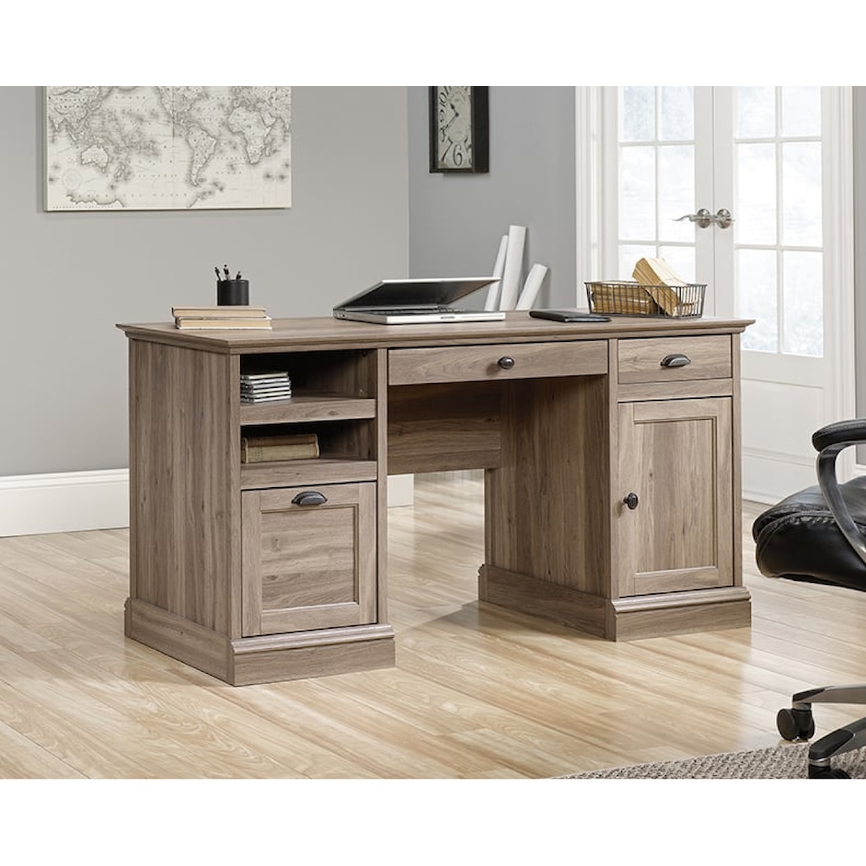 Sauder Barrister Lane Double Pedestal Executive