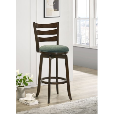 Wood Pub Height Swivel Bar Chair