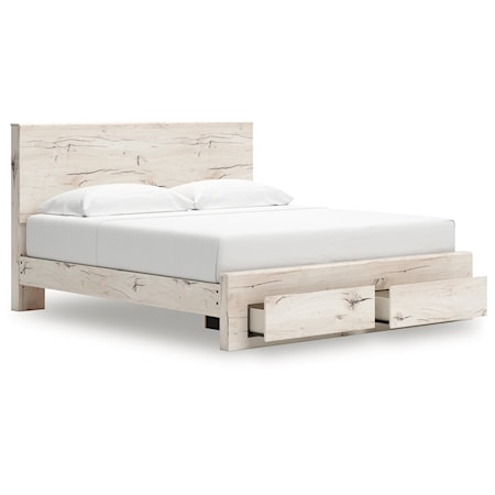 King Panel Storage Bed