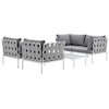 Modway Harmony Outdoor 5 Piece Sectional Sofa Set