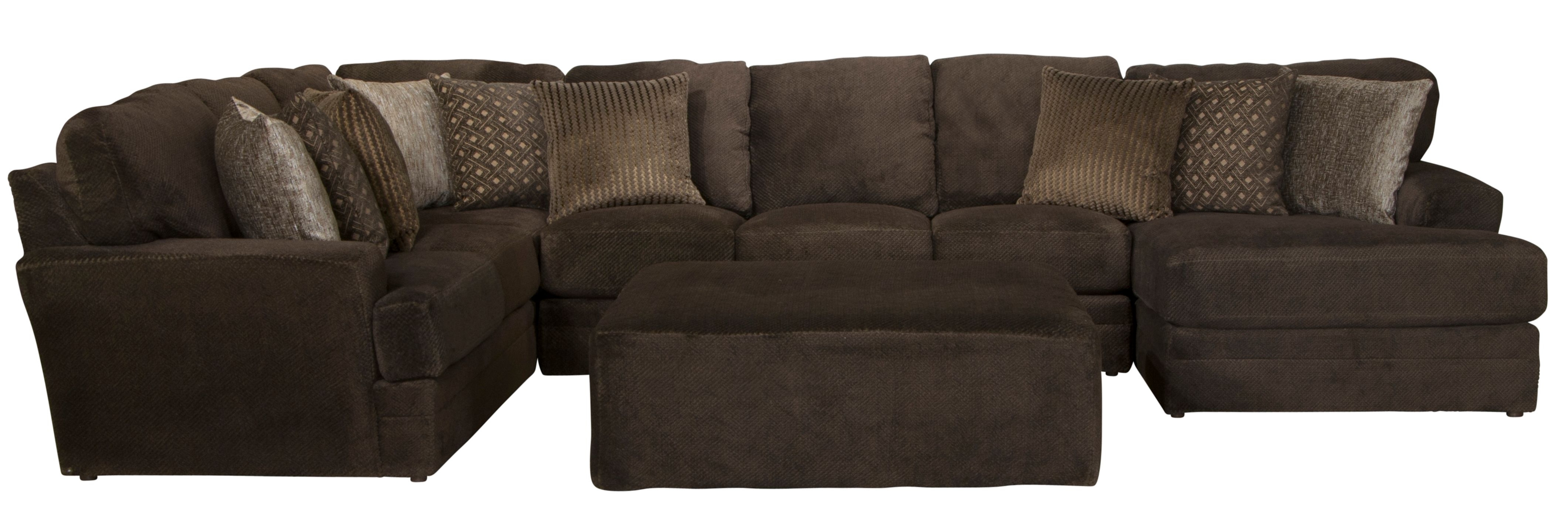 Jackson Furniture Mammoth 5-Piece Sectional Sofa with Cocktail Ottoman