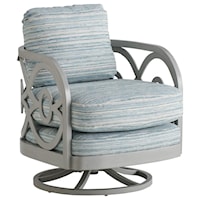 Transitional Outdoor Swivel Lounge Chair