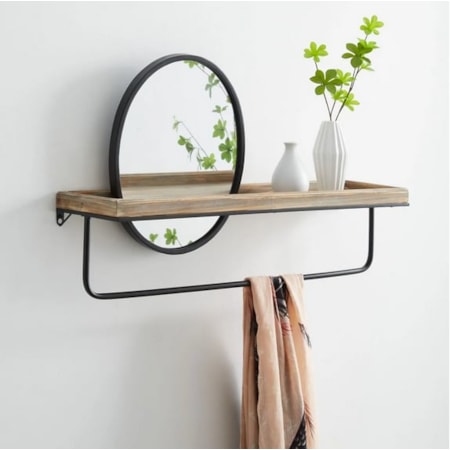 Wall Mirror and Shelf