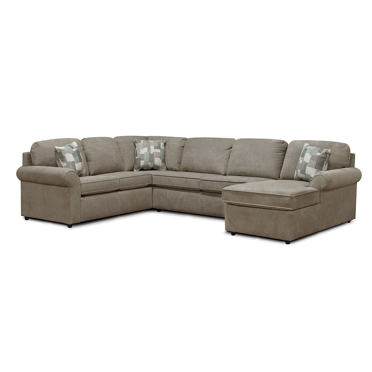 Tennessee Custom Upholstery 2400/X Series - Malibu 3-Piece Sectional Chaise Sofa