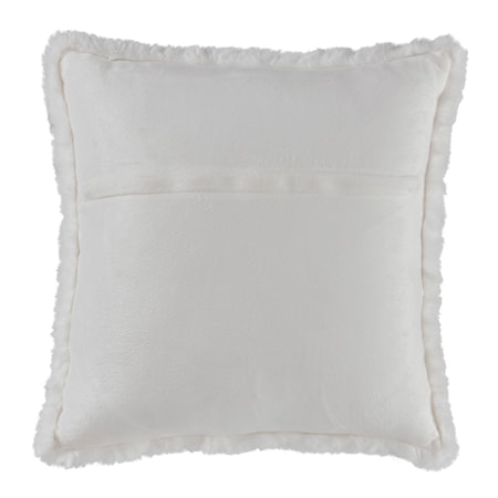 Gariland White Faux Fur Pillow