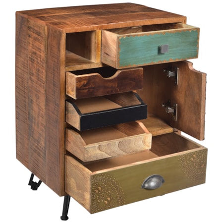 Brisbane Five Drawer One Door End Table