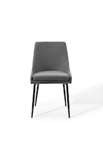 Modway Viscount Viscount Vegan Leather Dining Side Chair - Black/Gray - Set of 2