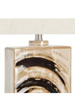 Crestview Collection  Ferris 30" Ceramic Table Lamp with Crystal Base and Linen Shade