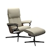 Stressless by Ekornes Admiral Admiral Medium Cross Base Chair and Ottoman