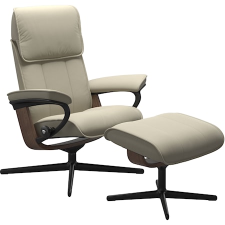 Admiral Medium Cross Base Chair and Ottoman