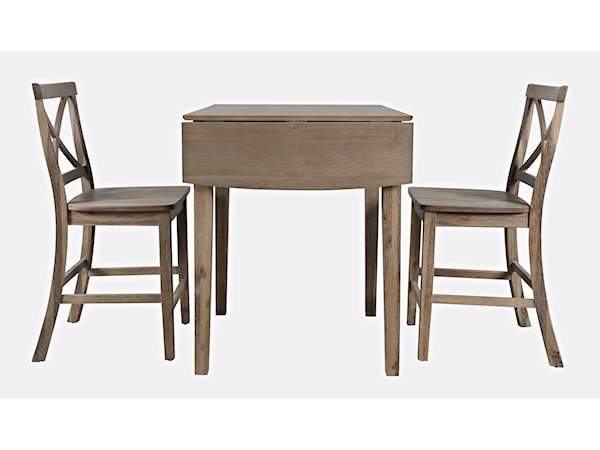 3 Piece Counter Table and Stool Set