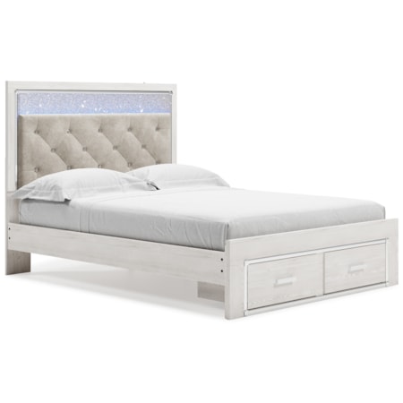 Queen Upholstered Storage Bed